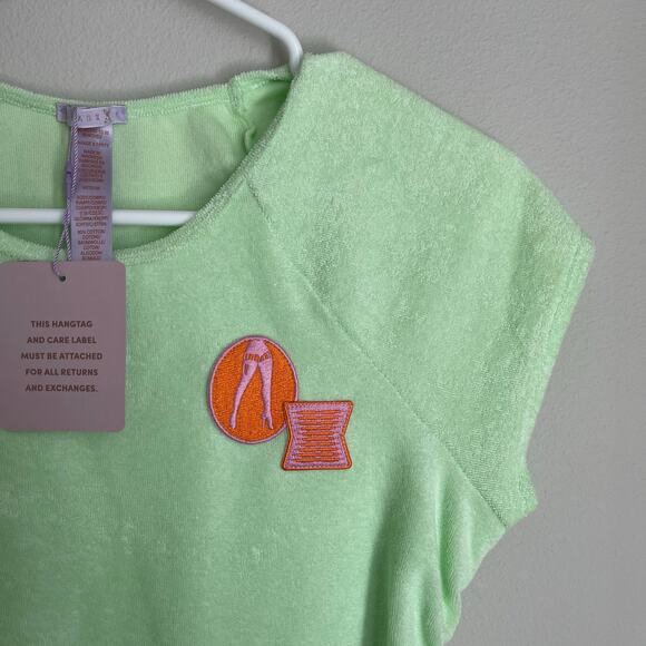 NWT Savage X Fenty Green 70s Ruched Terry Thong Teddy Bodysuit - Picture 5 of 14